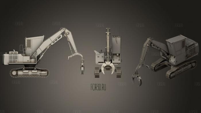 Forest Machine stl model for CNC